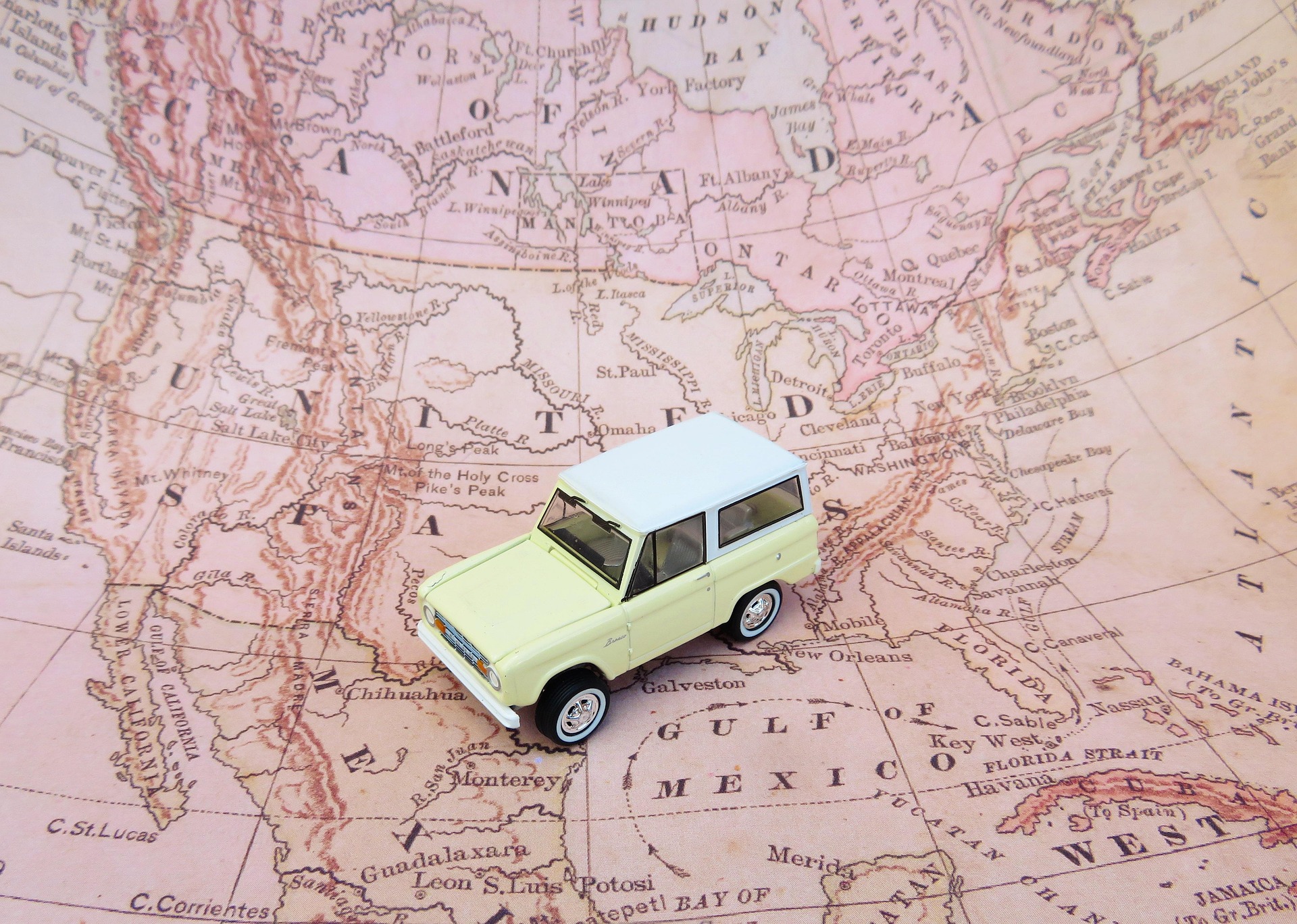 Vintage map for Trace2Map background